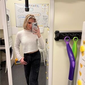 Stylish White Knit Sweater